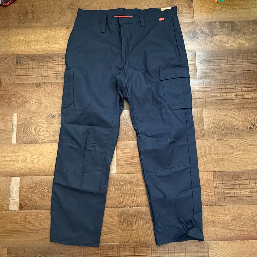 NWT Bulwark FR Fire Resistant Cargo Work Pants 40x32 Navy Blue QP14NV